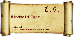 Bindseid Igor névjegykártya
