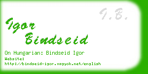 igor bindseid business card